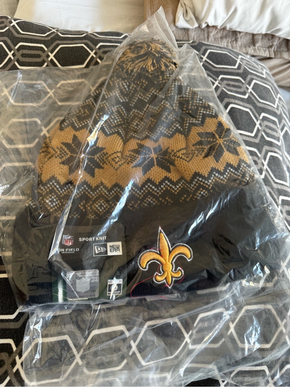 Saints New Orleans beanie unisex one size fits all